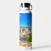 Barcelona, Spanje - Park Guell Gaudi Mozaïek Waterfles (Achterkant)