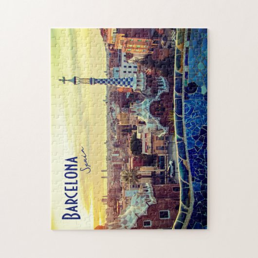 Barcelona, Spanje - Park Guell Legpuzzel (Verticaal)