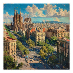 Barcelona, Spanje Perfect Poster