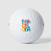 Barcelona Spanje Pop Art Letters Golfballen (Voorkant)