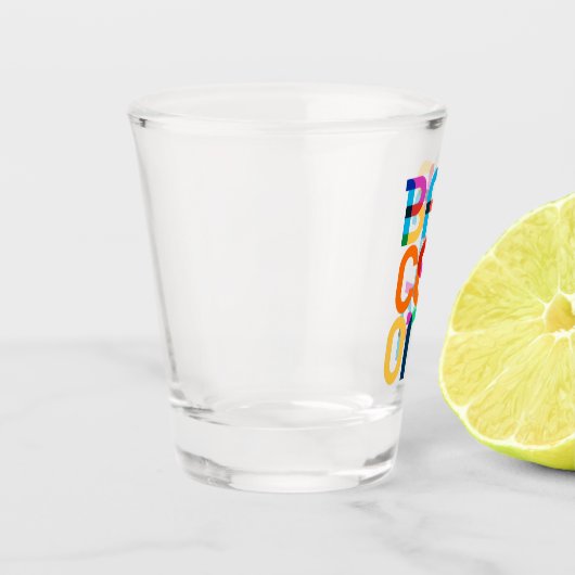 Barcelona Spanje Pop Art Letters Shot Glas (Links)