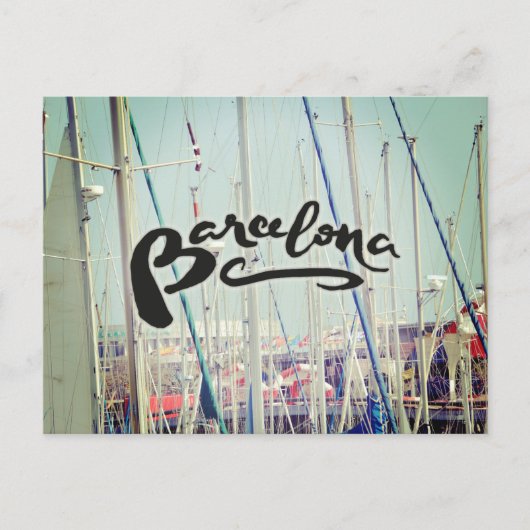 Barcelona Spanje Port Europe Wanderlust Briefkaart (Voorkant)