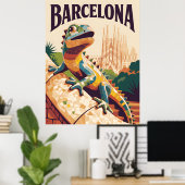 Barcelona Spanje Poster (Thuiskantoor)