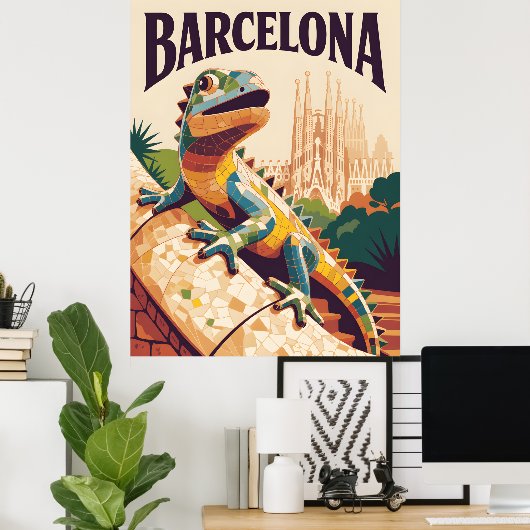 Barcelona Spanje Poster (Thuiskantoor)
