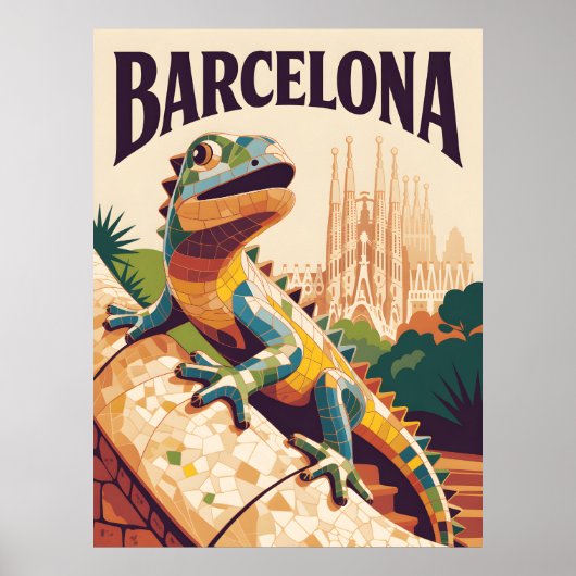 Barcelona Spanje Poster (Voorkant)