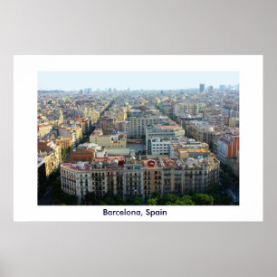 Barcelona, Spanje, poster print