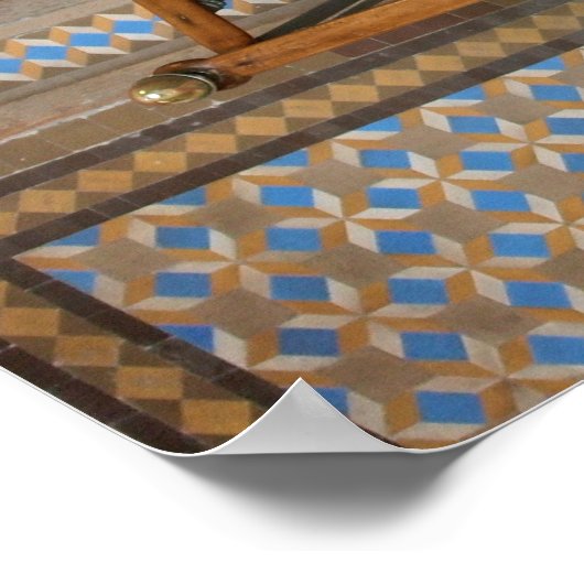 Barcelona, Spanje - Poster van de Patterned Tegel  (Hoek)