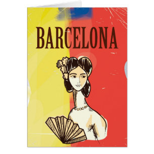 Barcelona Spanje poster van het klassieke reisverk