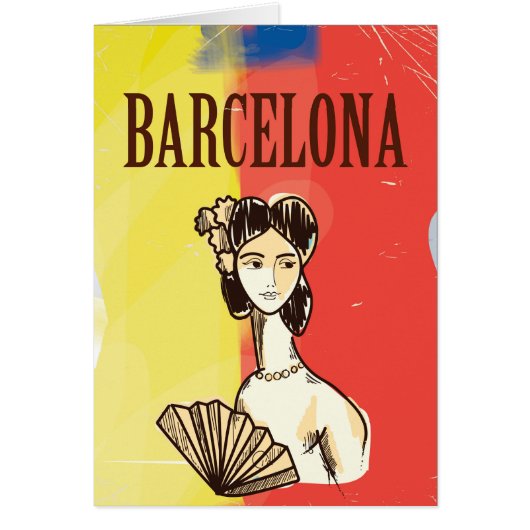Barcelona Spanje poster van het klassieke reisverk (Voorkant)