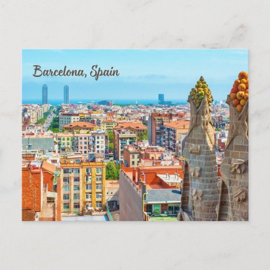Barcelona, Spanje, prachtig Uitzicht Briefkaart (Voorkant)