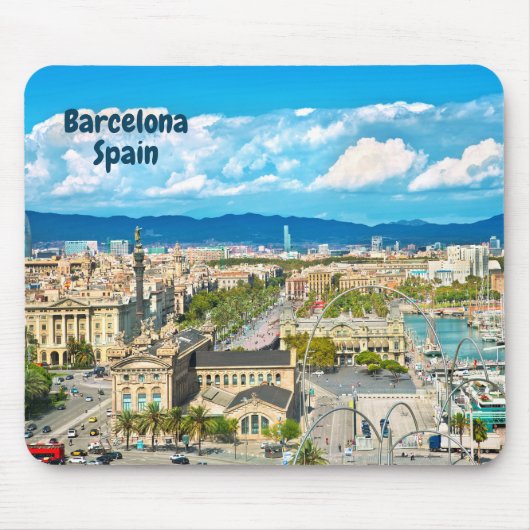 Barcelona, Spanje, prachtig Uitzicht Muismat (Voorkant)