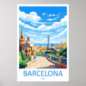 Barcelona Spanje Reisposter 2 Poster (Voorkant)