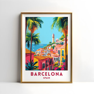 Barcelona Spanje Reisposter Muurkunst Poster