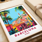Barcelona Spanje Reisposter Muurkunst Poster