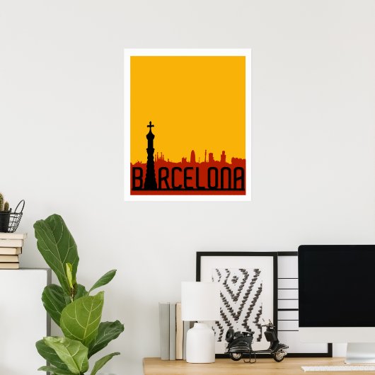 Barcelona, Spanje, reisposter Poster (Thuiskantoor)