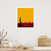 Barcelona, Spanje, reisposter Poster (Keuken)