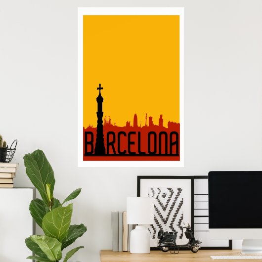 Barcelona, Spanje, reisposter Poster (Thuiskantoor)