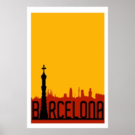 Barcelona, Spanje, reisposter Poster (Voorkant)