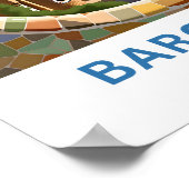 Barcelona Spanje Reisprint Poster (Hoek)