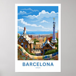Barcelona Spanje Reisprint Poster