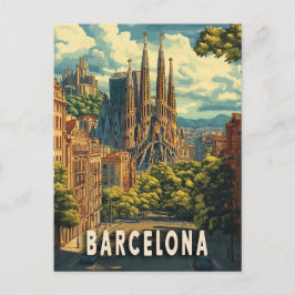 Barcelona, Spanje Reizen Briefkaart