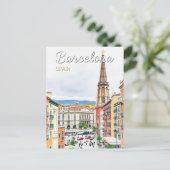 barcelona spanje reizen kunst Vintage Briefkaart (Staand voorkant)