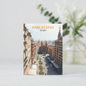 barcelona spanje reizen kunst Vintage Briefkaart (Staand voorkant)