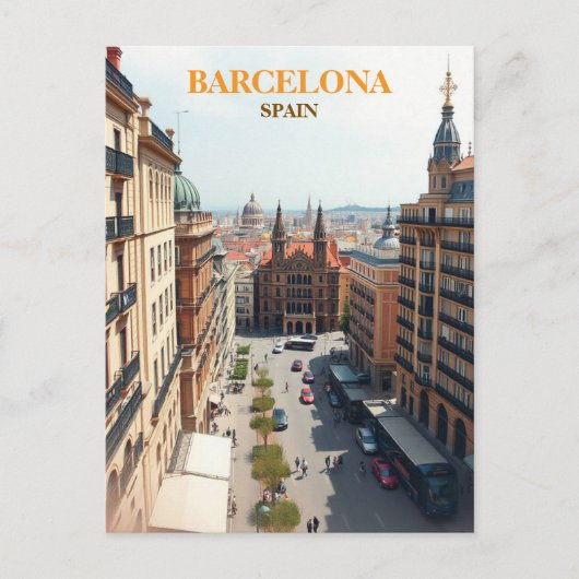 barcelona spanje reizen kunst Vintage Briefkaart (Voorkant)