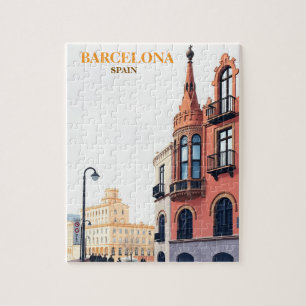 barcelona spanje reizen kunst Vintage Legpuzzel