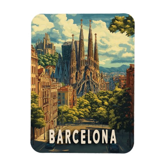 Barcelona, Spanje Reizen Magneet (Verticaal)