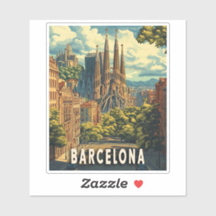 Barcelona, Spanje Reizen Sticker