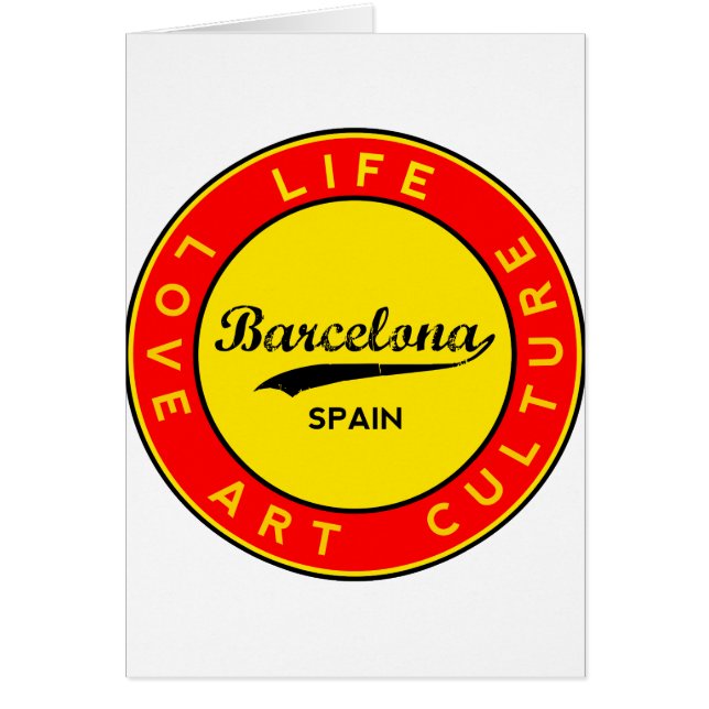 Barcelona, Spanje, rode cirkel, kunst (Voorkant)