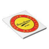 Barcelona, Spanje, rode cirkel, kunst Notitieblok (Schuin)