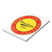 Barcelona, Spanje, rode cirkel, kunst Notitieblok (Linkerzijde)