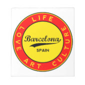 Barcelona, Spanje, rode cirkel, kunst Notitieblok (Voorkant)