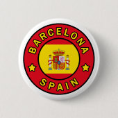 Barcelona Spanje Ronde Button 5,7 Cm (Voorkant)