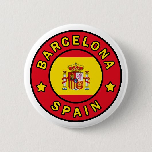 Barcelona Spanje Ronde Button 5,7 Cm (Voorkant)