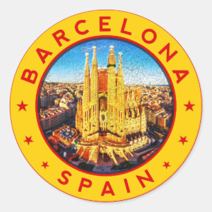 Barcelona Spanje Ronde Sticker