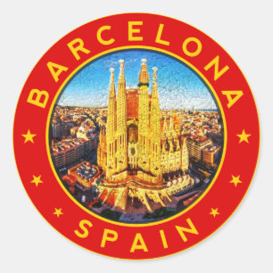 Barcelona Spanje Ronde Sticker