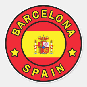 Barcelona Spanje Ronde Sticker