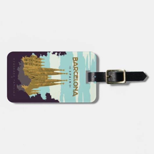 Barcelona, Spanje - Sagrada Familia Bagagelabel (Voorkant horizontaal)