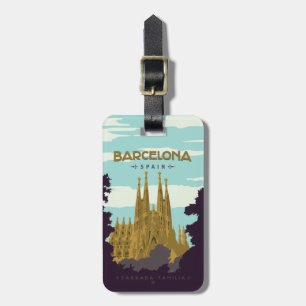 Barcelona, Spanje - Sagrada Familia Bagagelabel