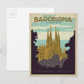 Barcelona, Spanje - Sagrada Familia Briefkaart (Voorkant / Achterkant)