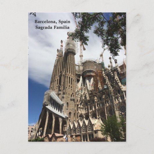 Barcelona Spanje Sagrada Familia Briefkaart (Voorkant)