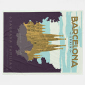Barcelona, Spanje - Sagrada Familia Fleece Deken (Voorkant (Horizontaal))