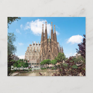 Barcelona, Spanje Sagrada Familia Tempel Briefkaart