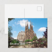 Barcelona, Spanje Sagrada Familia Tempel Briefkaart (Voorkant / Achterkant)