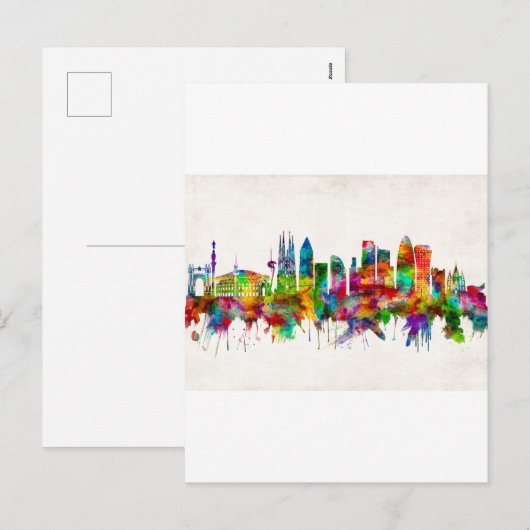 Barcelona Spanje Skyline Feestdagenkaart (Voorkant / Achterkant)