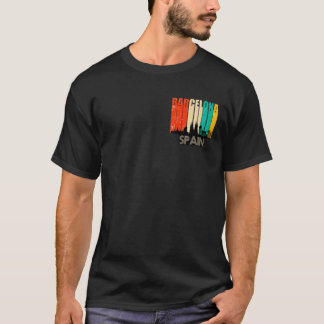 Barcelona Spanje Skyline Kunst T-shirt