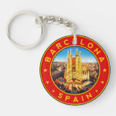 Barcelona Spanje Sleutelhanger (Voorkant)